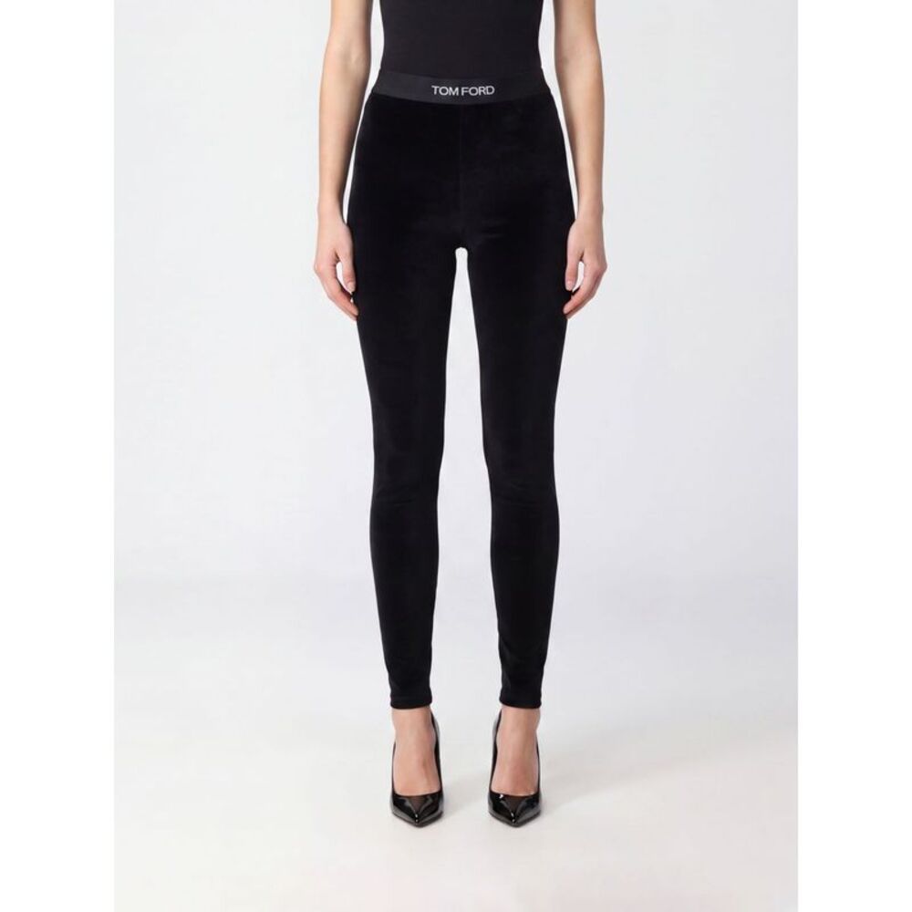 Tom Ford Women High-Waisted Skinny Jersey Trousers Tom Ford With Logo Waistband